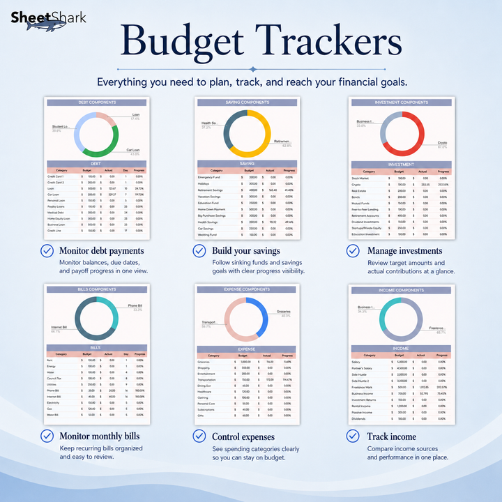 Annual Budget Spreadsheet Template – example spreadsheet screenshot