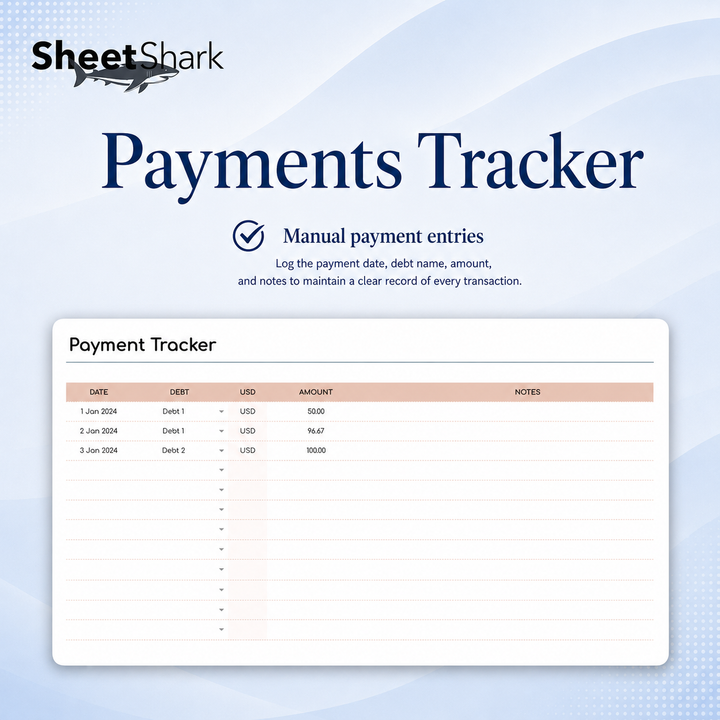 Debt Snowball Spreadsheet – Google Sheets compatible template