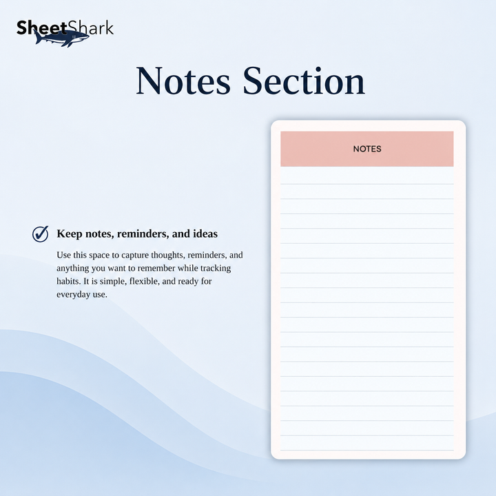 Habit Tracker Spreadsheet – digital download template preview
