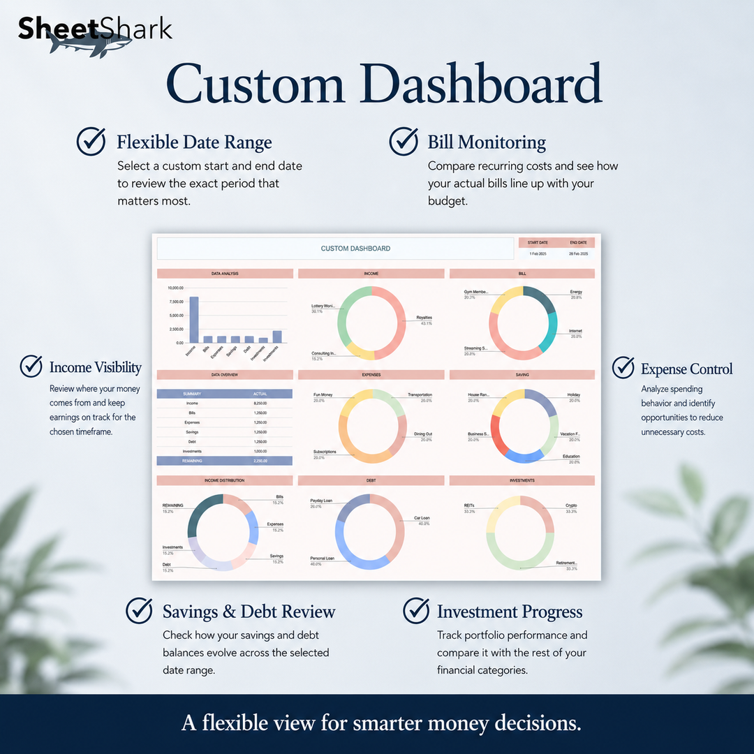 Income & Expense Tracker Spreadsheet – Excel spreadsheet template preview