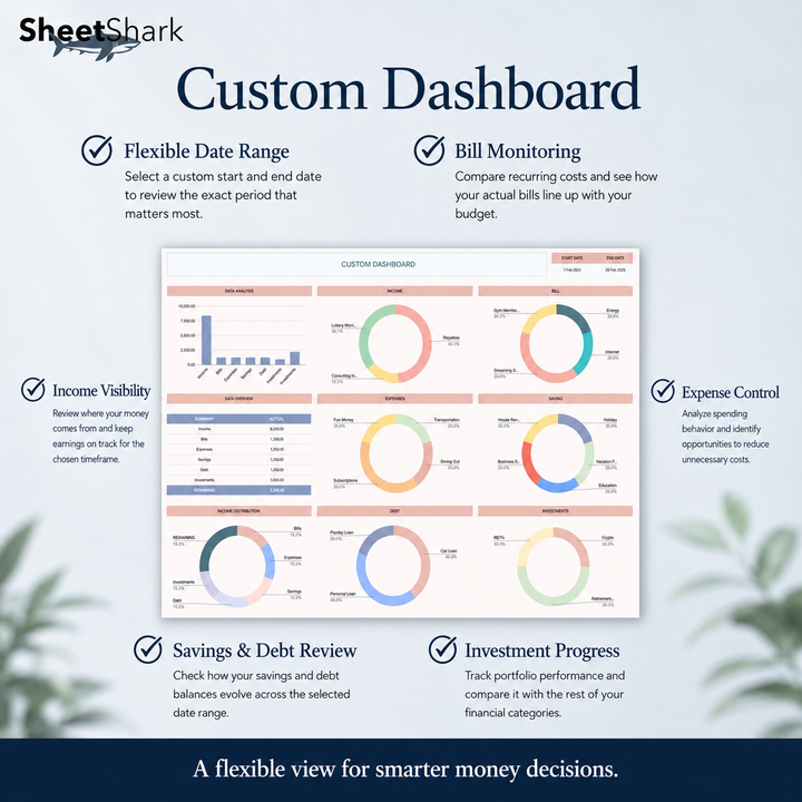 Income & Expense Tracker Spreadsheet – Excel spreadsheet template preview