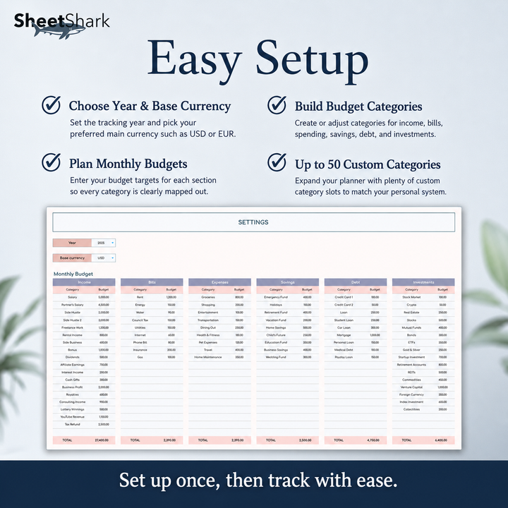 Income & Expense Tracker Spreadsheet – dashboard and layout overview
