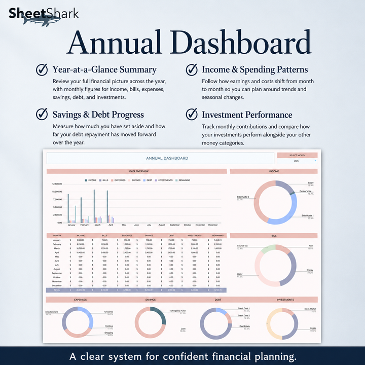 Income & Expense Tracker Spreadsheet – Google Sheets compatible template