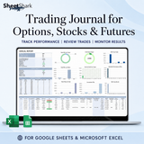 Trading Journal for Options, Stock & Futures — Excel & Google Sheets