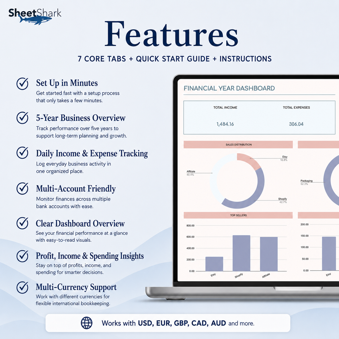 Small Business Bookkeeping Spreadsheet – spreadsheet template screenshot