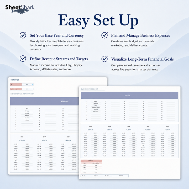 Small Business Bookkeeping Spreadsheet – dashboard and layout overview