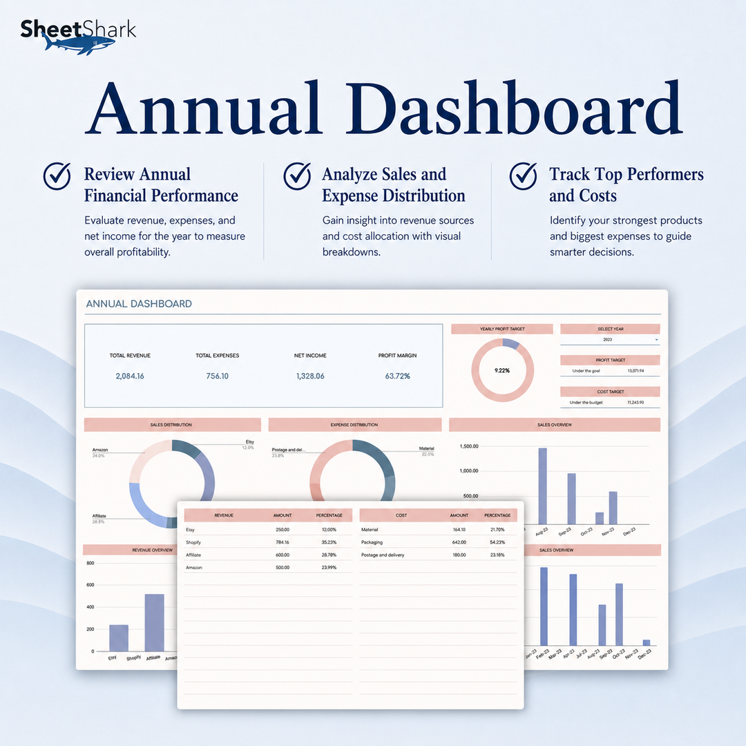 Small Business Bookkeeping Spreadsheet – Google Sheets compatible template
