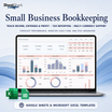 Small Business Bookkeeping Spreadsheet – preview for Excel and Google Sheets