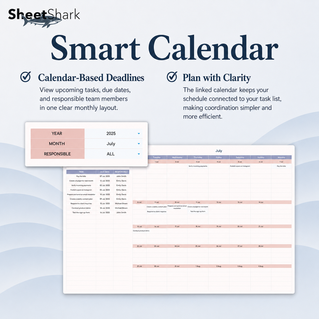 Task Tracker Spreadsheet – Excel spreadsheet template preview