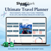 Travel Planner Spreadsheet – preview for Excel and Google Sheets