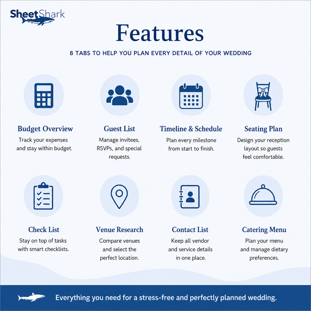 Wedding Planner Spreadsheet – spreadsheet template screenshot